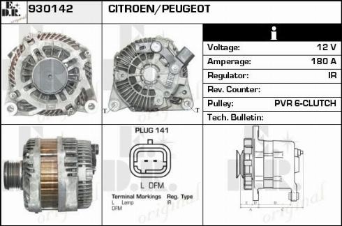 EDR WA11253 - Alternator autospares.lv