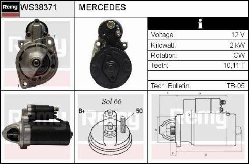 EDR WS38371 - Starter autospares.lv