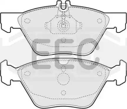EEC BRP0923 - Brake Pad Set, disc brake autospares.lv