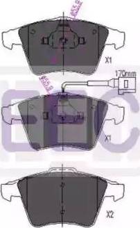 EEC BRP1496 - Brake Pad Set, disc brake autospares.lv