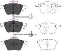 EEC BRP1420 - Brake Pad Set, disc brake autospares.lv