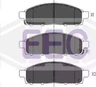 EEC BRP1519 - Brake Pad Set, disc brake autospares.lv