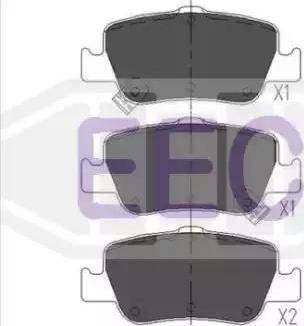 EEC BRP1674 - Brake Pad Set, disc brake autospares.lv