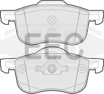 EEC BRP1075 - Brake Pad Set, disc brake autospares.lv