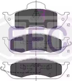 EEC BRP1102 - Brake Pad Set, disc brake autospares.lv