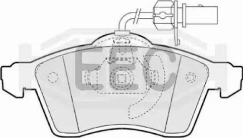 EEC BRP1182 - Brake Pad Set, disc brake autospares.lv