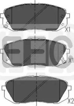 EEC BRP1860 - Brake Pad Set, disc brake autospares.lv