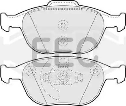 EEC BRP1326 - Brake Pad Set, disc brake autospares.lv