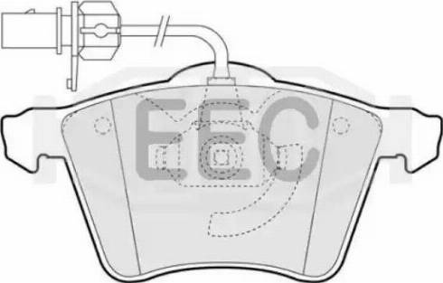 EEC BRP1323 - Brake Pad Set, disc brake autospares.lv