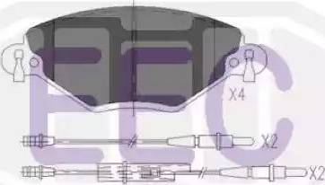 EEC BRP1259 - Brake Pad Set, disc brake autospares.lv