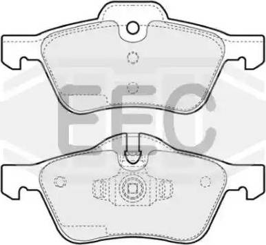 EEC BRP1257 - Brake Pad Set, disc brake autospares.lv