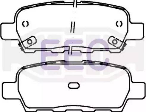 EEC BRP1264 - Brake Pad Set, disc brake autospares.lv