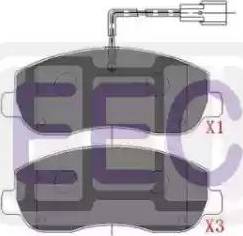 EEC BRP1797 - Brake Pad Set, disc brake autospares.lv