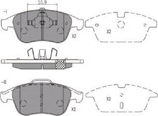 EEC BRP1713 - Brake Pad Set, disc brake autospares.lv