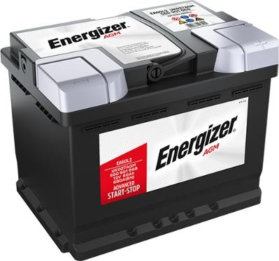 ENERGIZER EA60-L2 - Starter Battery autospares.lv