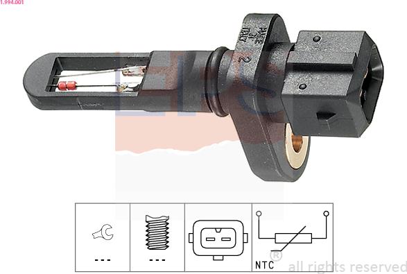 EPS 1.994.001 - Sensor, intake air temperature autospares.lv