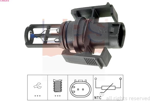 EPS 1.994.014 - Sensor, intake air temperature autospares.lv