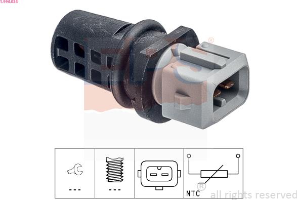 EPS 1.994.034 - Sensor, intake air temperature autospares.lv