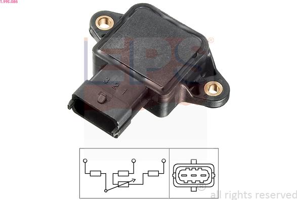 EPS 1.995.086 - Sensor, throttle position autospares.lv