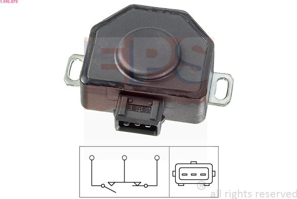 EPS 1.995.079 - Sensor, throttle position autospares.lv