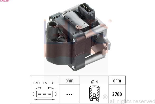 EPS 1.990.414 - Ignition Coil autospares.lv