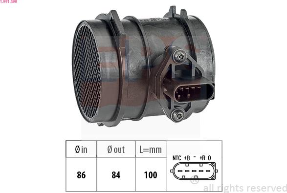 EPS 1.991.499 - Air Mass Sensor autospares.lv