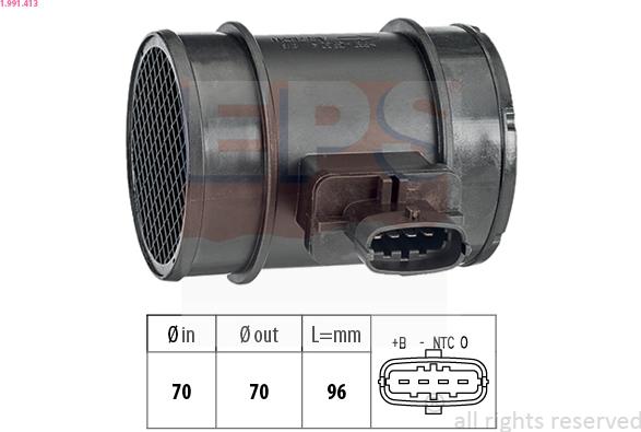 EPS 1.991.413 - Air Mass Sensor autospares.lv