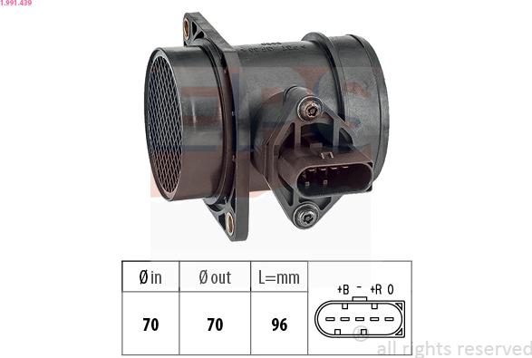 EPS 1.991.439 - Air Mass Sensor autospares.lv