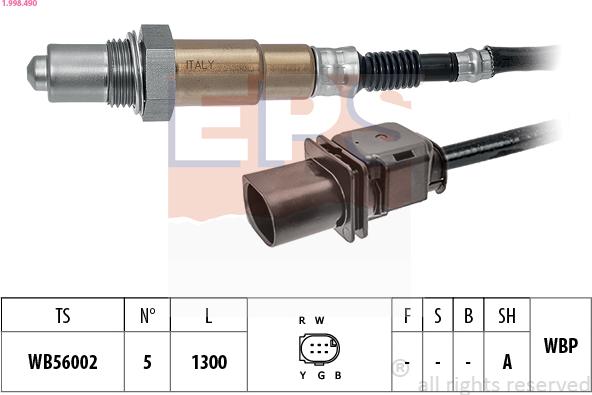 EPS 1.998.490 - Lambda Sensor autospares.lv