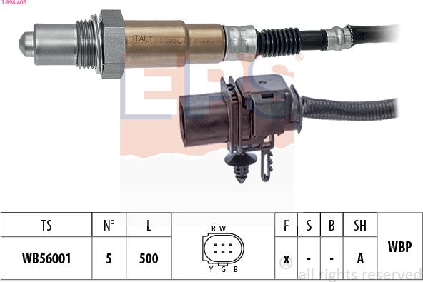 EPS 1.998.406 - Lambda Sensor autospares.lv