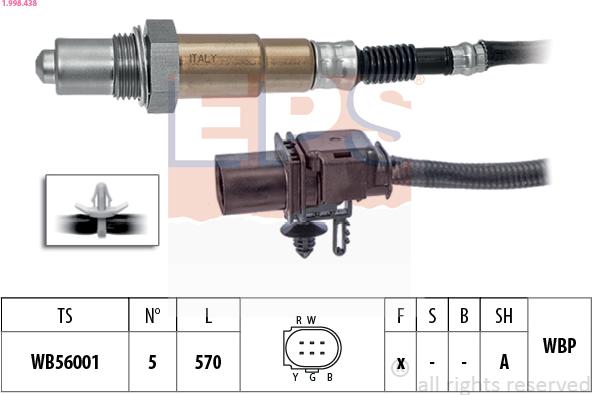 EPS 1.998.438 - Lambda Sensor autospares.lv