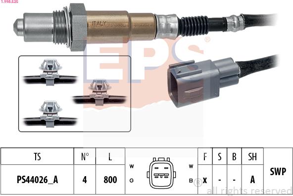 EPS 1.998.525 - Lambda Sensor autospares.lv