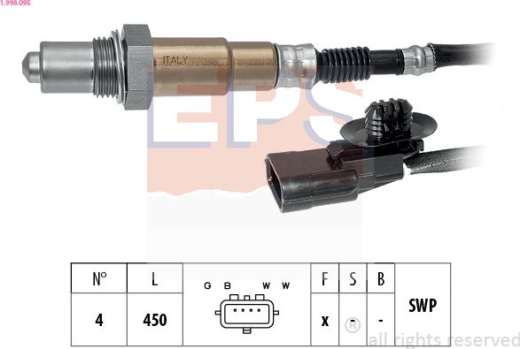 EPS 1.998.095 - Lambda Sensor autospares.lv