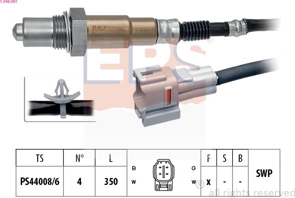 EPS 1.998.091 - Lambda Sensor autospares.lv