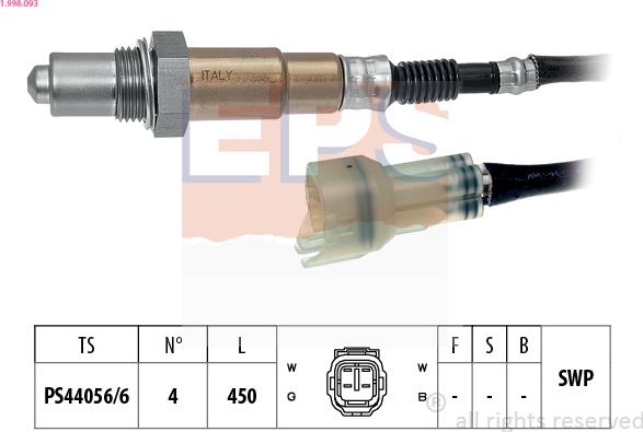 EPS 1.998.093 - Lambda Sensor autospares.lv