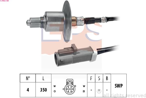 EPS 1.998.149 - Lambda Sensor autospares.lv