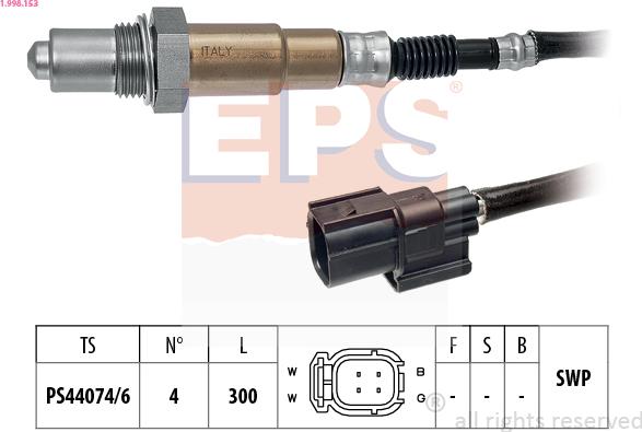 EPS 1.998.153 - Lambda Sensor autospares.lv