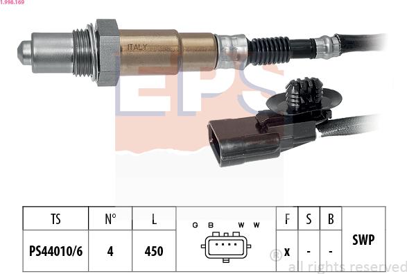 EPS 1.998.169 - Lambda Sensor autospares.lv