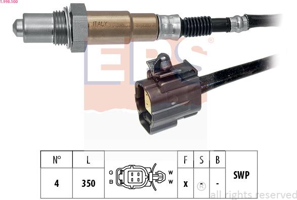 EPS 1.998.100 - Lambda Sensor autospares.lv