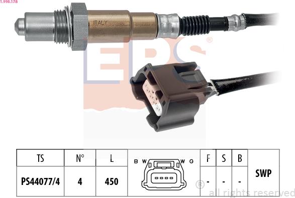 EPS 1.998.178 - Lambda Sensor autospares.lv