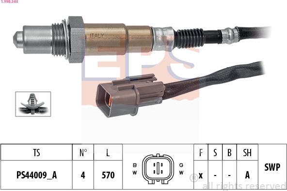 EPS 1.998.344 - Lambda Sensor autospares.lv