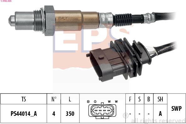 EPS 1.998.305 - Lambda Sensor autospares.lv