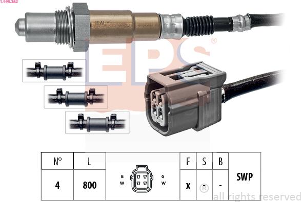EPS 1.998.382 - Lambda Sensor autospares.lv