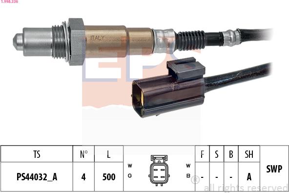 EPS 1.998.336 - Lambda Sensor autospares.lv