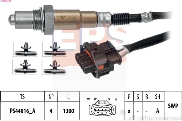 EPS 1.998.371 - Lambda Sensor autospares.lv