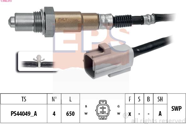 EPS 1.998.373 - Lambda Sensor autospares.lv