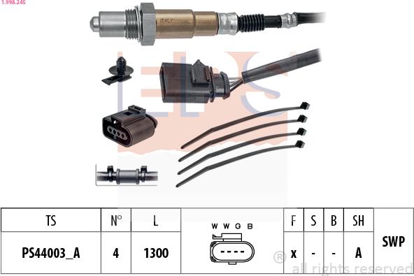 EPS 1.998.245 - Lambda Sensor autospares.lv