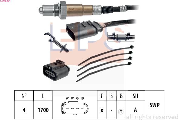 EPS 1.998.251 - Lambda Sensor autospares.lv