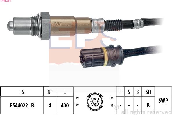 EPS 1.998.284 - Lambda Sensor autospares.lv