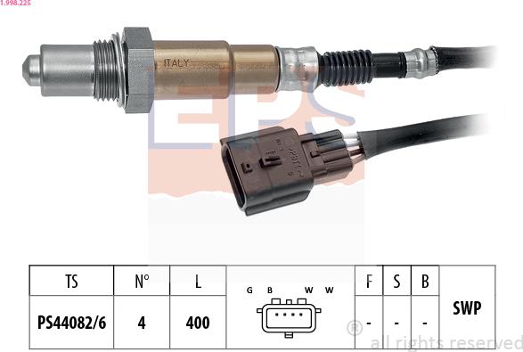 EPS 1.998.225 - Lambda Sensor autospares.lv